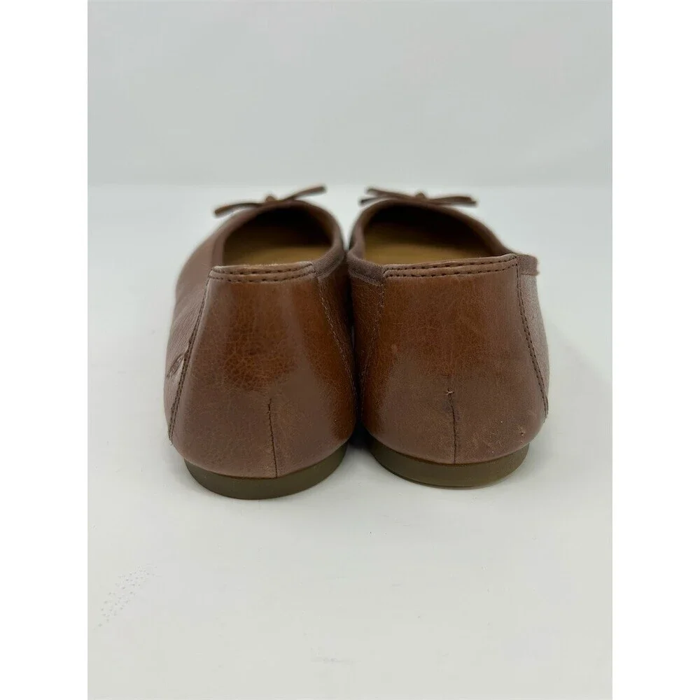 Born Ballet Flats Womens Size 9M Brown Round Toe Bow Slip On Comfort Size 9